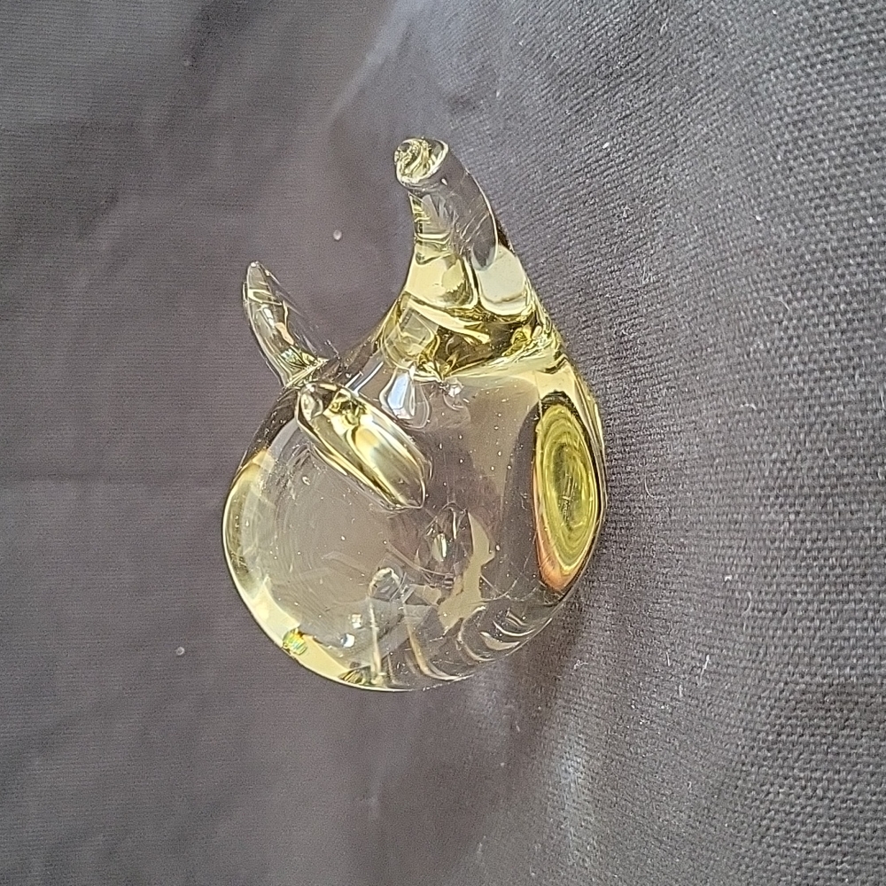 Clear Art Glass Elephant